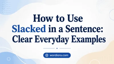  How to Use Slacked in a Sentence: Clear Everyday Examples
