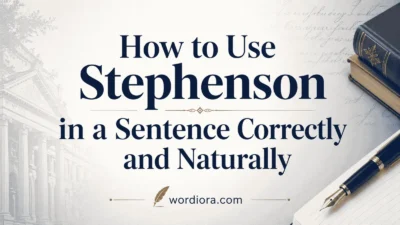  How to Use Stephenson in a Sentence Correctly and Naturally