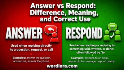 Answer vs Respond: Difference, Meaning, and Correct Use