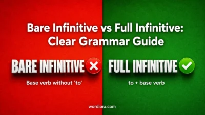 Bare Infinitive vs Full Infinitive: Clear Grammar Guide