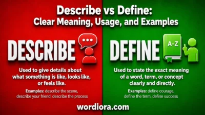 Describe vs Define: Clear Meaning, Usage, and Examples