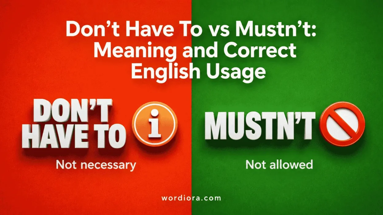 Don't Have To vs Mustn't: Meaning and Correct English Usage