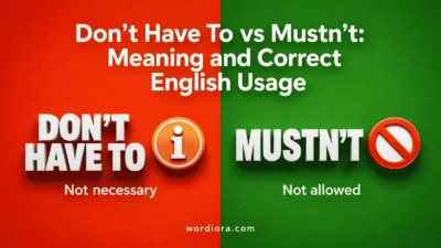 Don't Have To vs Mustn't: Meaning and Correct English Usage
