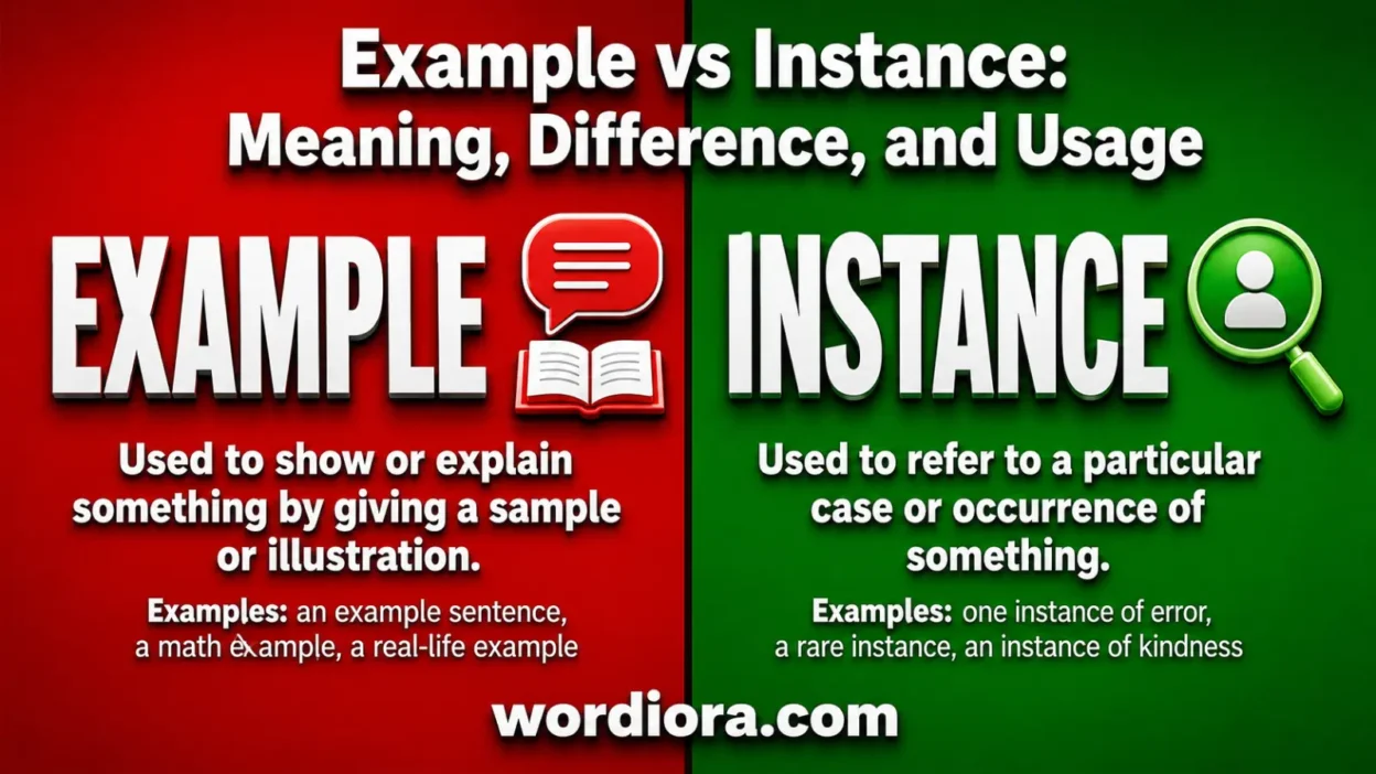 Example vs Instance: Meaning, Difference, and Usage