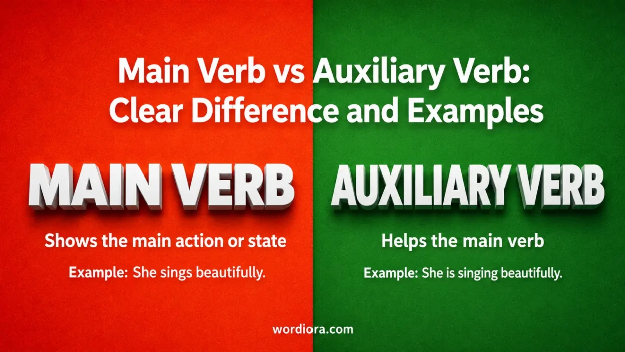 Main Verb vs Auxiliary Verb: Clear Difference and Examples