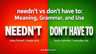 needn't vs don't have to: Meaning, Grammar, and Use