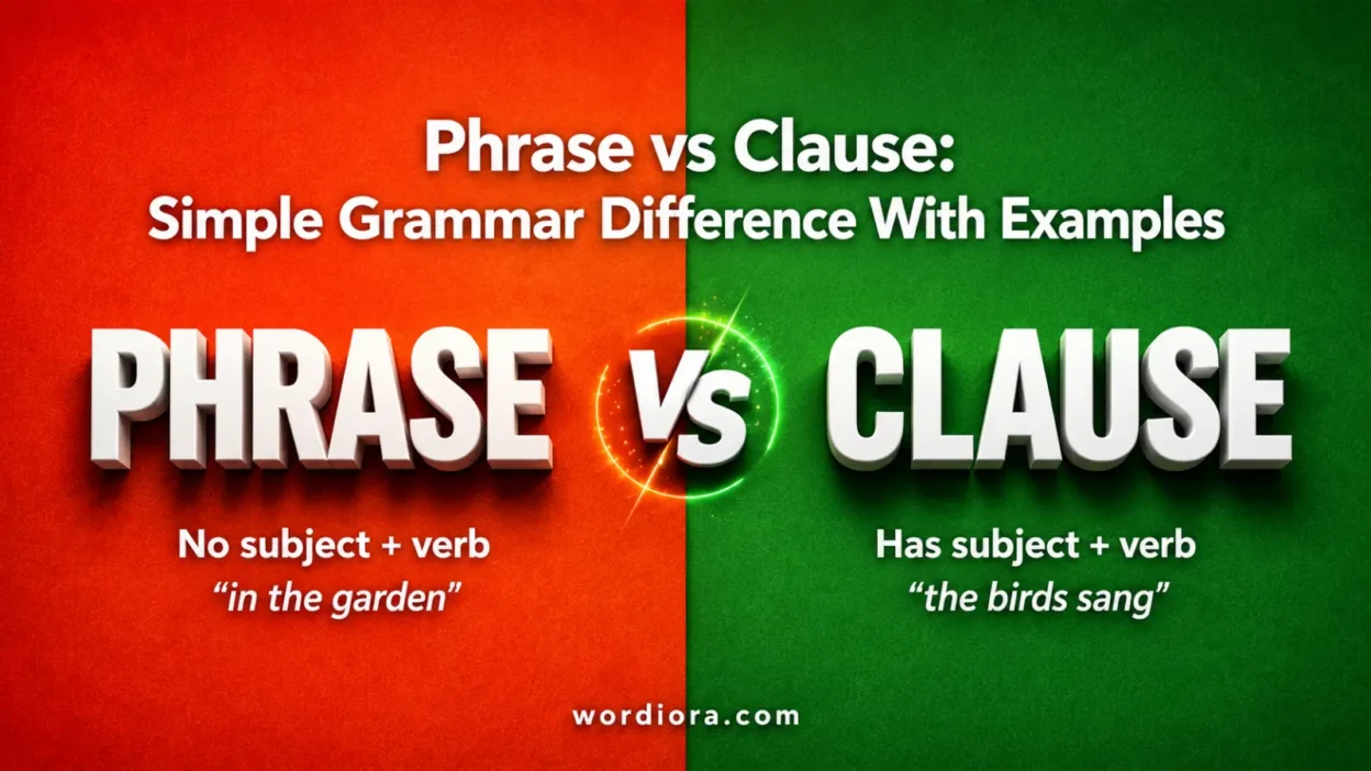 Phrase vs Clause: Simple Grammar Difference With Examples