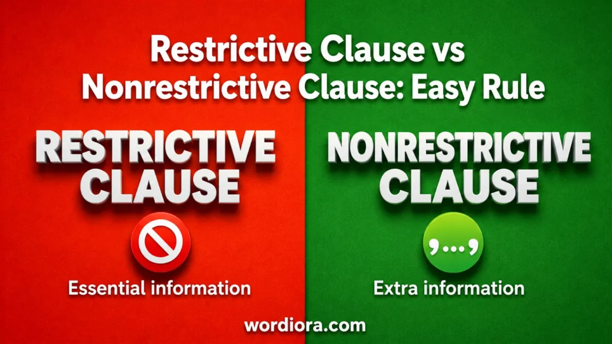 Restrictive Clause vs Nonrestrictive Clause: Easy Rule