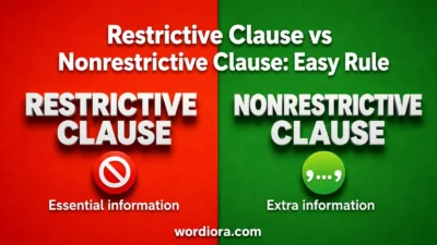 Restrictive Clause vs Nonrestrictive Clause: Easy Rule