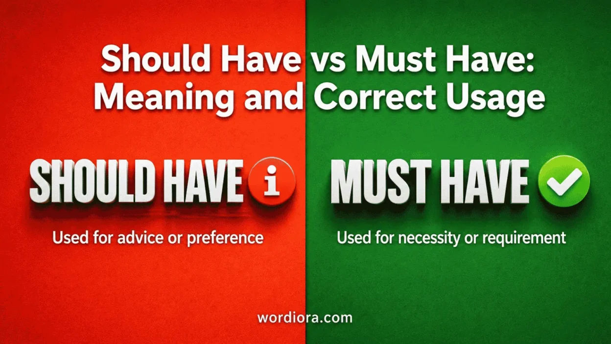 Should Have vs Must Have: Meaning and Correct Usage