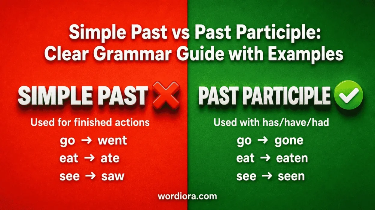 Simple Past vs Past Participle: Clear Grammar Guide with Examples