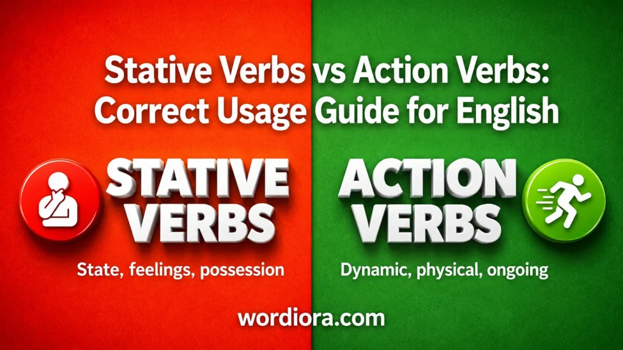 Stative Verbs vs Action Verbs: Correct Usage Guide for English