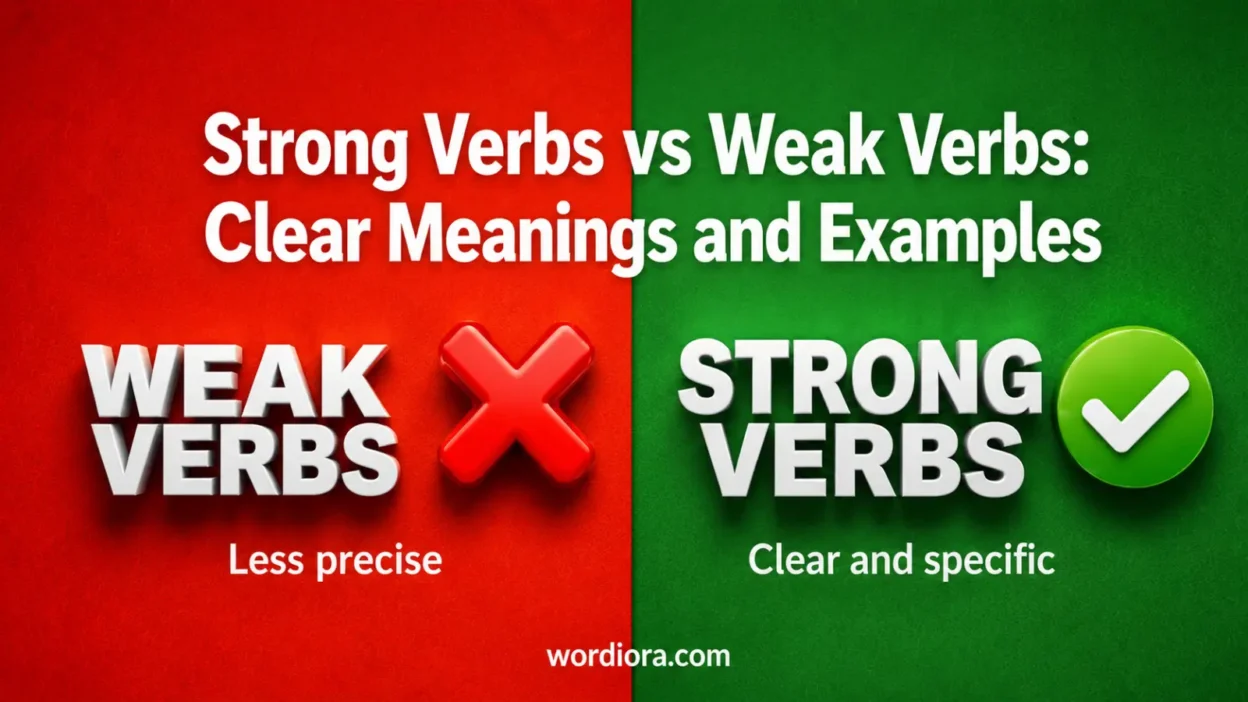 Strong Verbs vs Weak Verbs: Clear Meanings and Examples