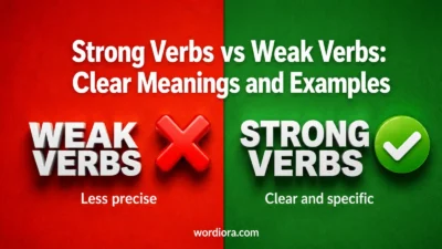 Strong Verbs vs Weak Verbs: Clear Meanings and Examples
