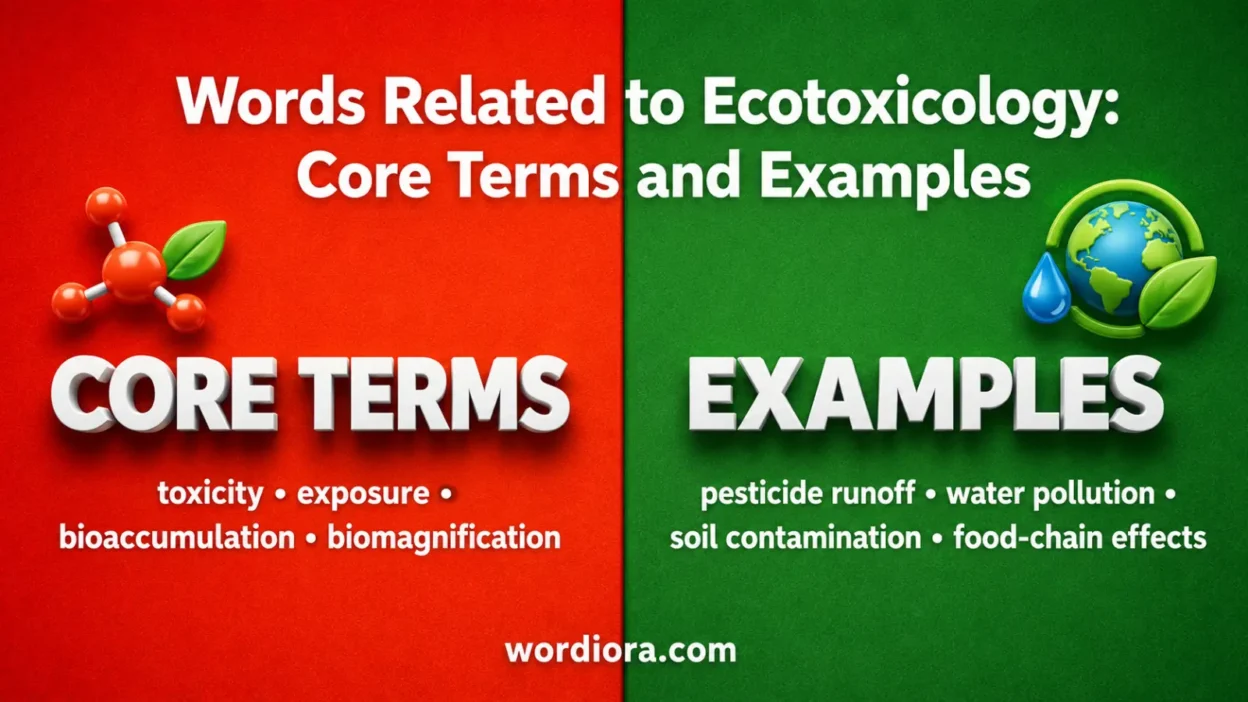 Words Related to Ecotoxicology: Core Terms and Examples