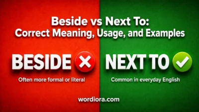 Beside vs Next To: Correct Meaning, Usage, and Examples