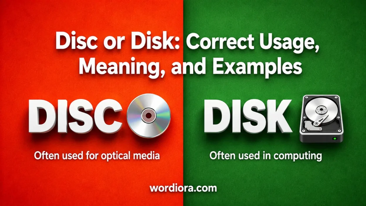 Disc or Disk: Correct Usage, Meaning, and Examples