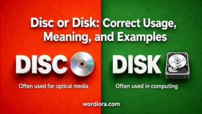Disc or Disk: Correct Usage, Meaning, and Examples
