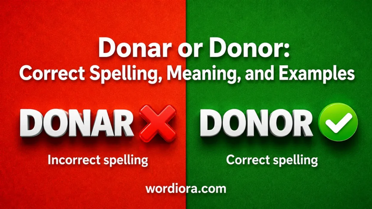 Donar or Donor: Correct Spelling, Meaning, and Examples