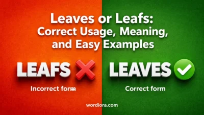 Leaves or Leafs: Correct Usage, Meaning, and Easy Examples