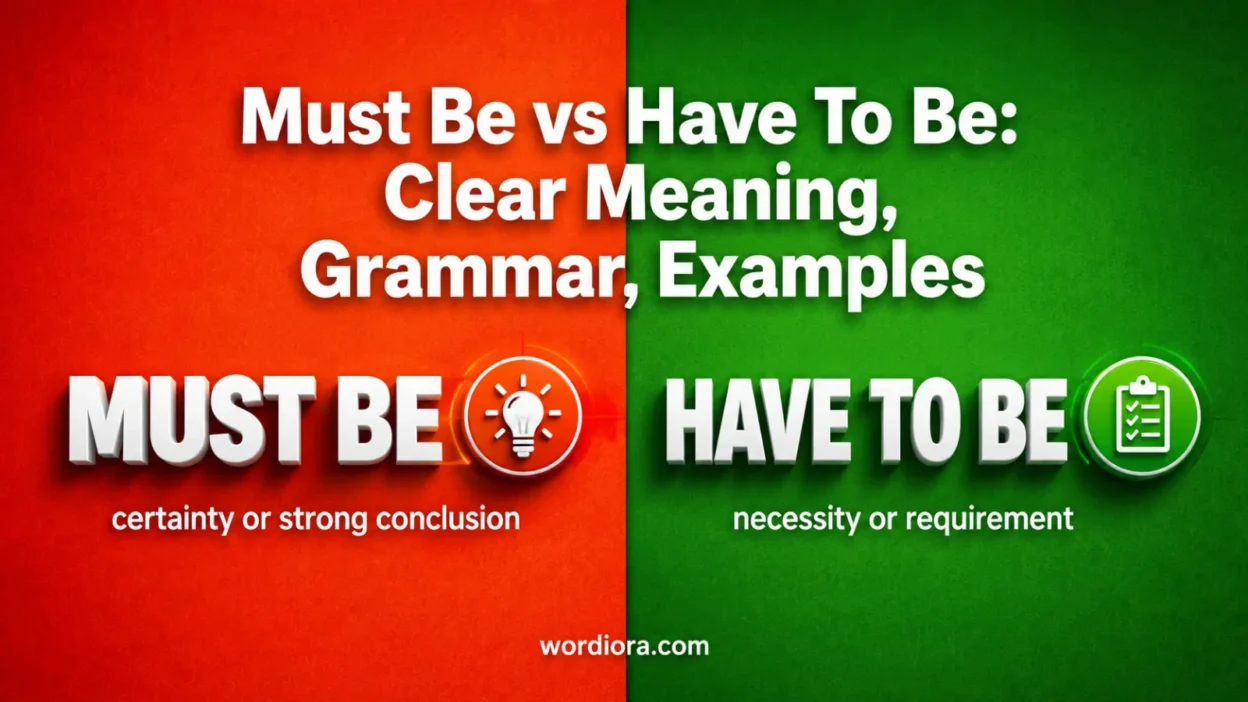 Must Be vs Have To Be: Clear Meaning, Grammar, Examples