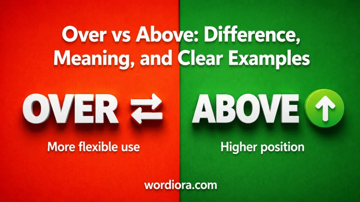 Over vs Above: Difference, Meaning, and Clear Examples