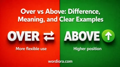 Over vs Above: Difference, Meaning, and Clear Examples