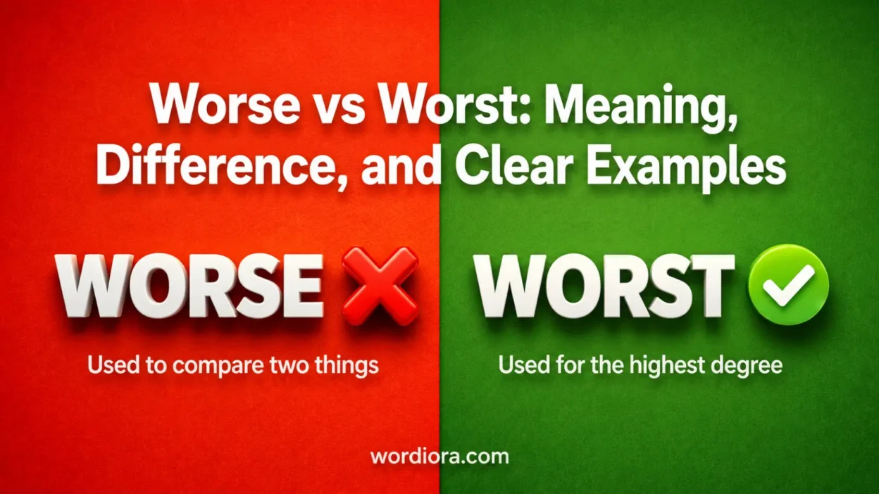 Worse vs Worst: Meaning, Difference, and Clear Examples