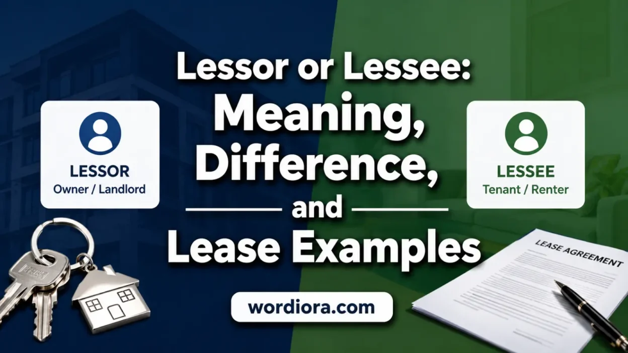 Lessor or Lessee: Meaning, Difference, and Lease Examples