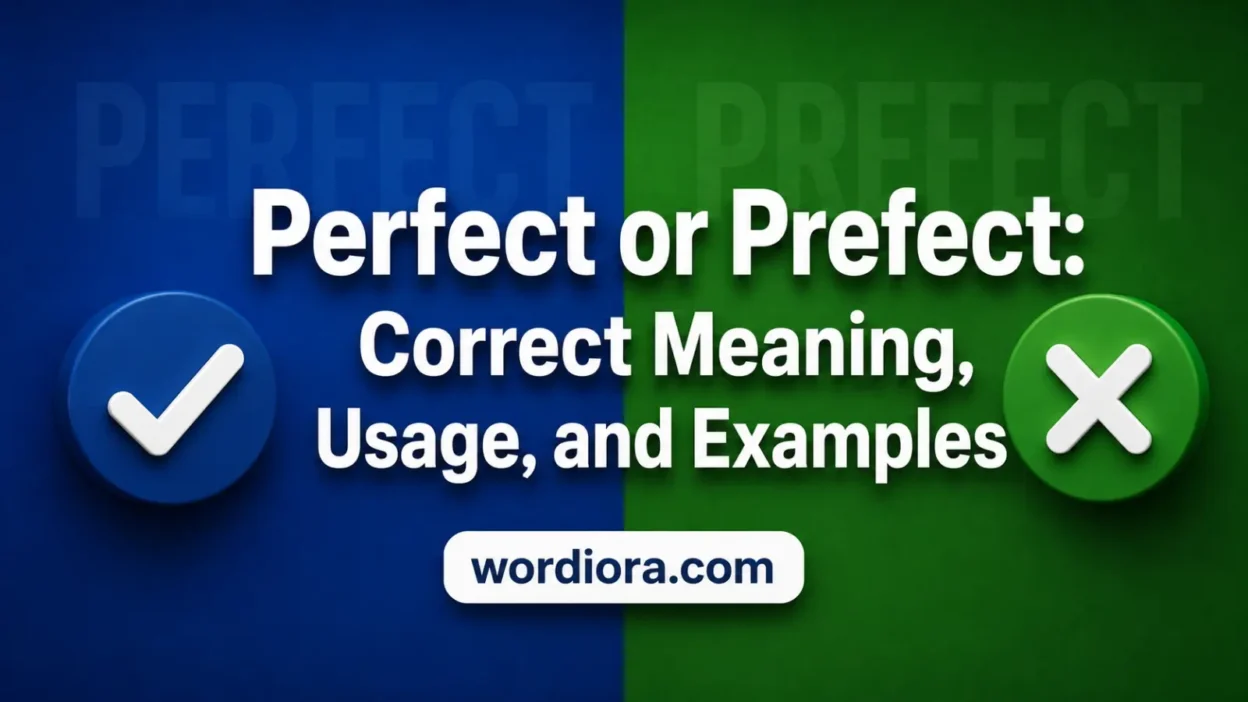 Perfect or Prefect: Correct Meaning, Usage, and Examples