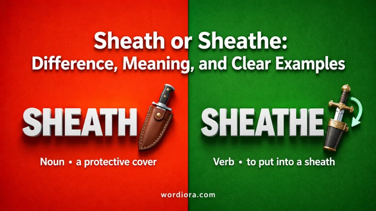 Sheath or Sheathe: Difference, Meaning, and Clear Examples