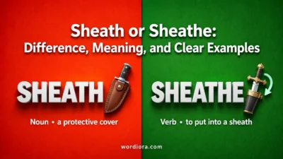Sheath or Sheathe: Difference, Meaning, and Clear Examples