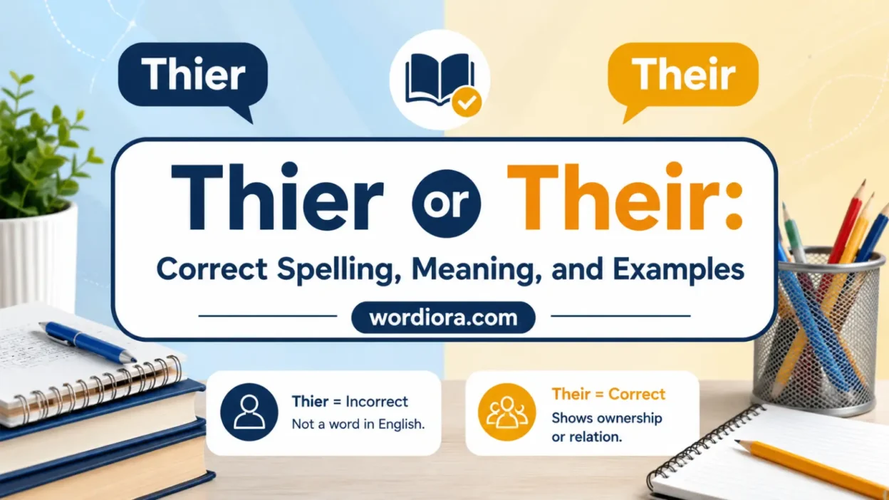 Thier or Their: Correct Spelling, Meaning, and Examples