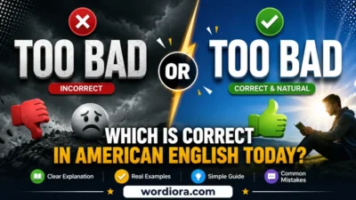 Too Bad or To Bad: Which Is Correct in American English Today?